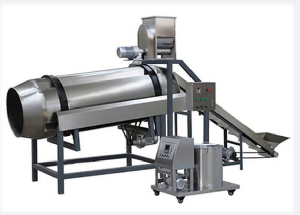 rotary drum potato chips seasoning machine